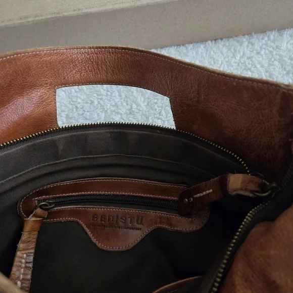 Bed Stu Cognac Orchid Woven Hand Bag - Picture 16 of 16